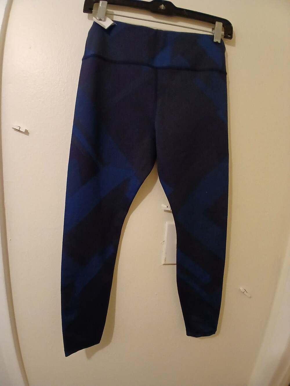 Brooks Blue Geometric Print Athletic Leggings